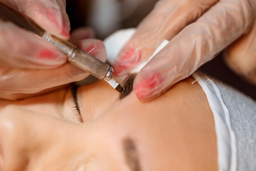 close-up-beautician-hands-applying-permanent-eyebrow-makeup-model