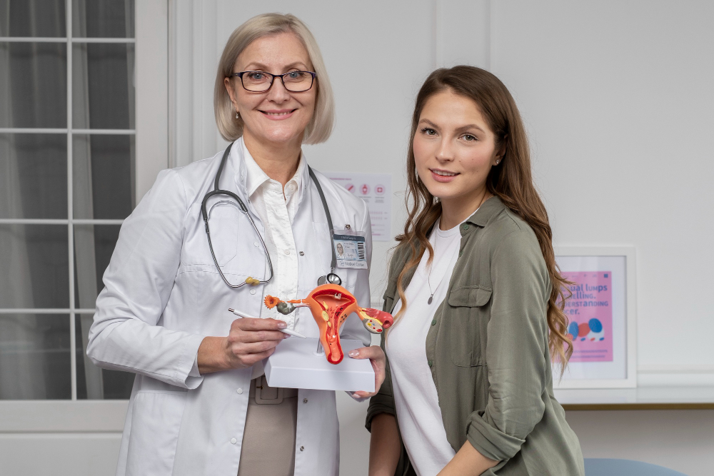 medium-shot-smiley-doctor-woman-clinic