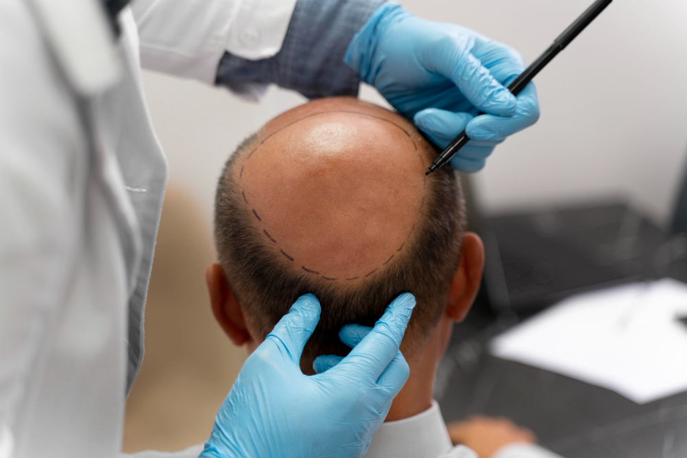 mature-man-going-through-follicular-unit-extraction-process